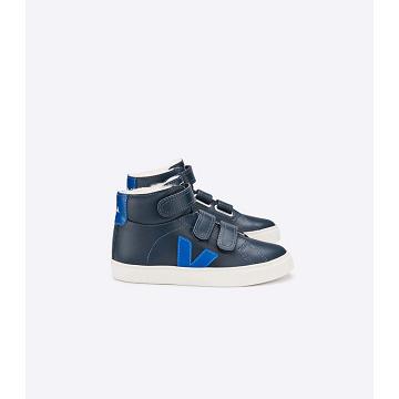 Veja ESPLAR MID FURED LEATHER Magasszárú Gyerek Blue/Navy | HU 691BEX